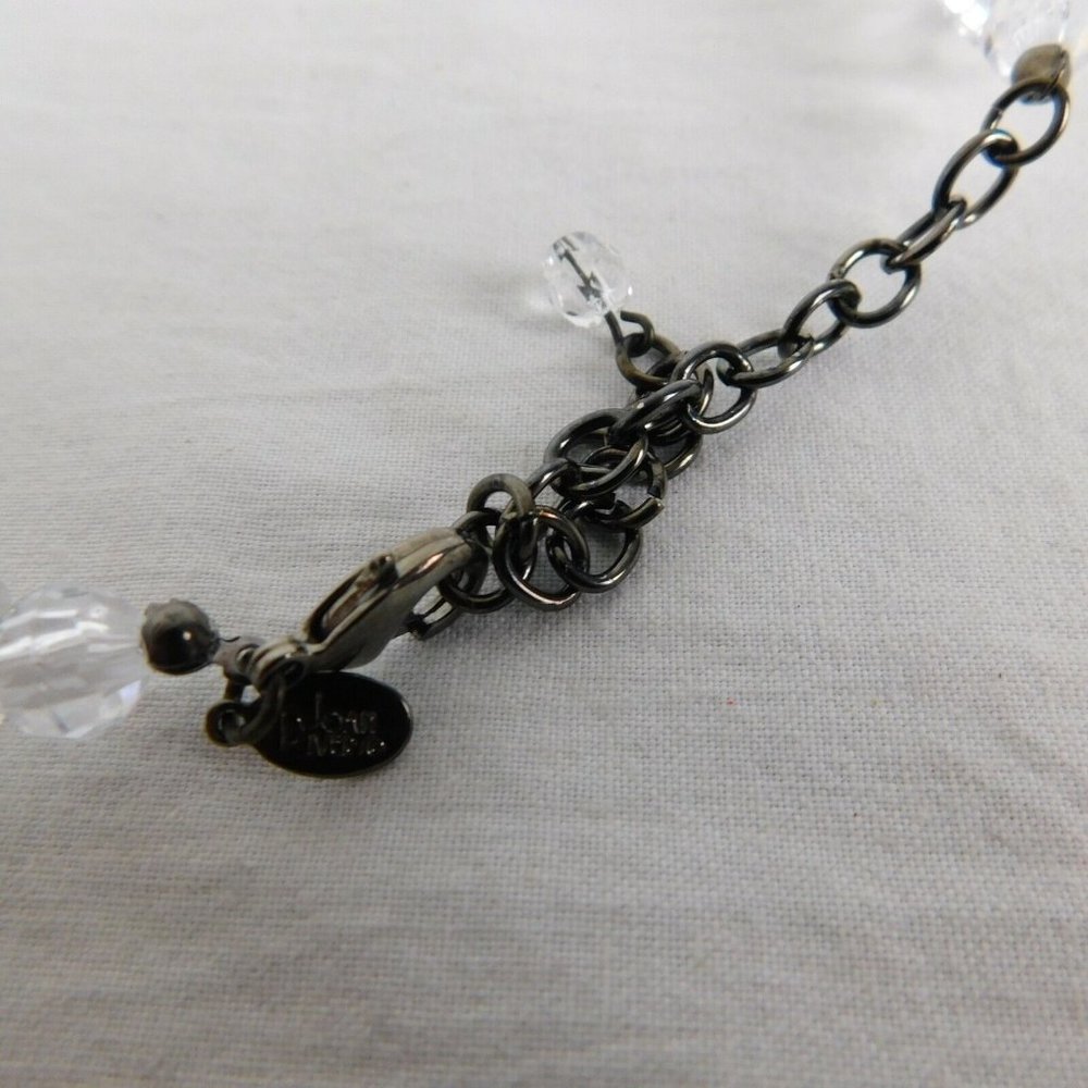 Joan Rivers Classics Collection Costume Necklace Clear Acrylic Faceted Lg Bead - Picture 3 of 8
